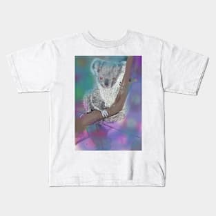 Koala purple sunlight shadows Kids T-Shirt